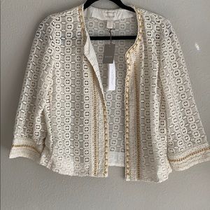 Chico’s White Artisan Crop Jacket